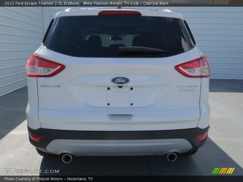 White Platinum Metallic Tri-Coat / Charcoal Black 2013 Ford Escape Titanium 2.0L EcoBoost