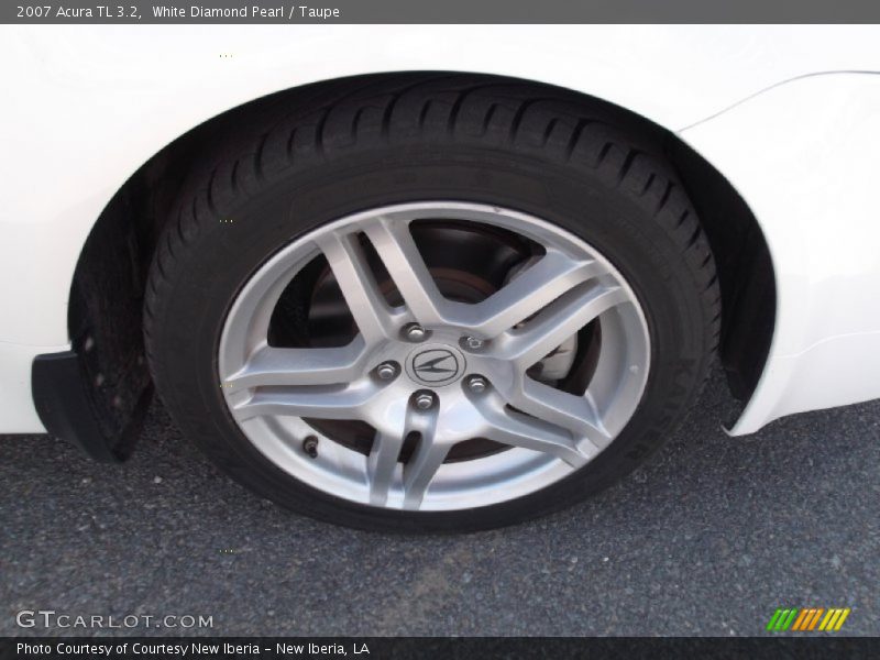 White Diamond Pearl / Taupe 2007 Acura TL 3.2