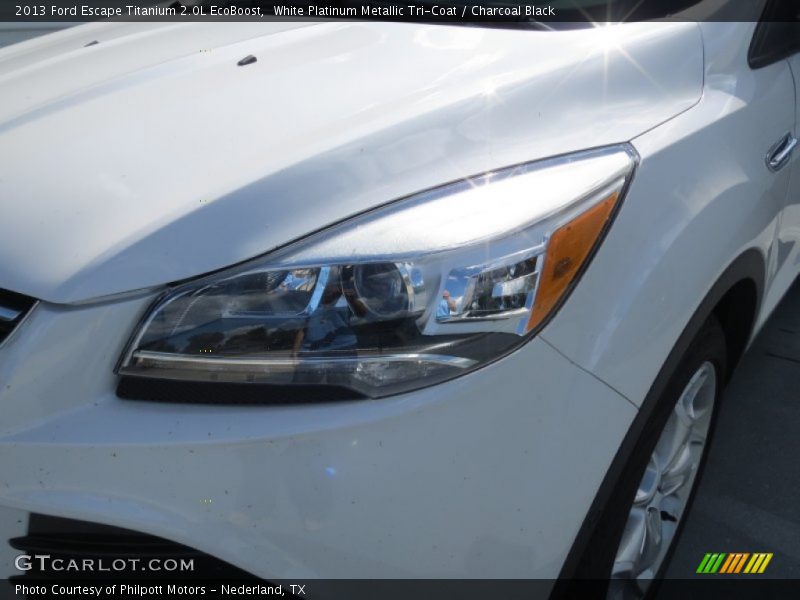 White Platinum Metallic Tri-Coat / Charcoal Black 2013 Ford Escape Titanium 2.0L EcoBoost