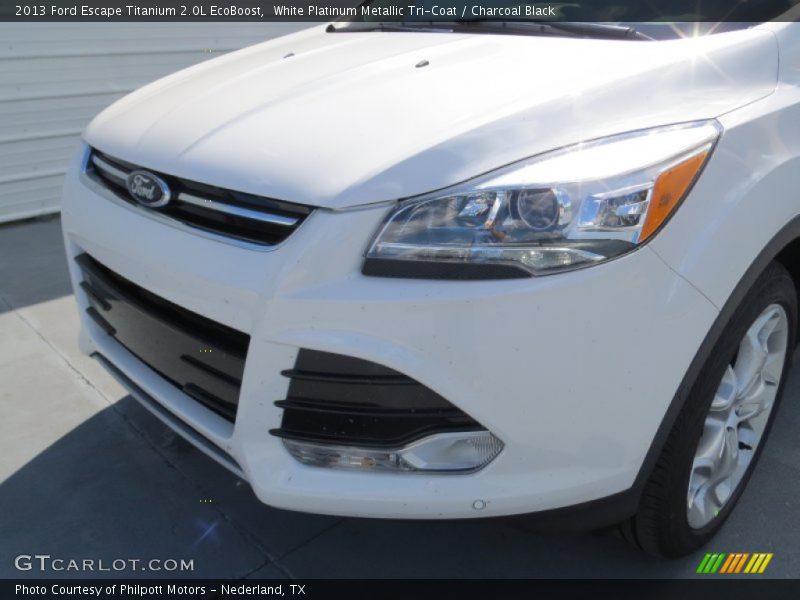 White Platinum Metallic Tri-Coat / Charcoal Black 2013 Ford Escape Titanium 2.0L EcoBoost