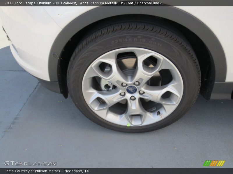 White Platinum Metallic Tri-Coat / Charcoal Black 2013 Ford Escape Titanium 2.0L EcoBoost