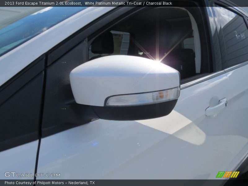 White Platinum Metallic Tri-Coat / Charcoal Black 2013 Ford Escape Titanium 2.0L EcoBoost