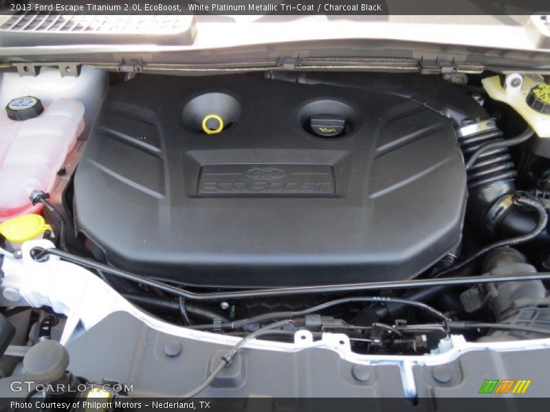 White Platinum Metallic Tri-Coat / Charcoal Black 2013 Ford Escape Titanium 2.0L EcoBoost