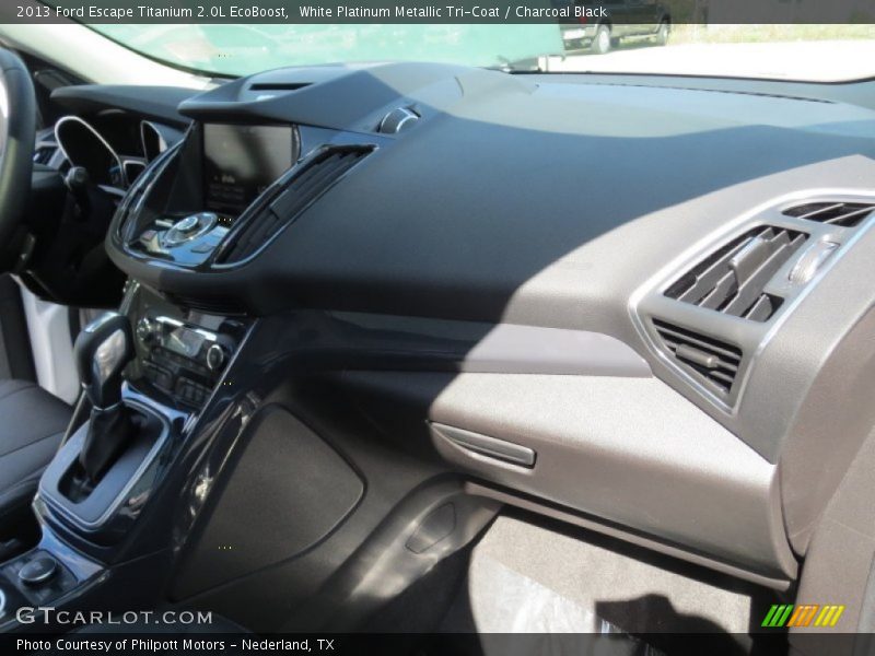 White Platinum Metallic Tri-Coat / Charcoal Black 2013 Ford Escape Titanium 2.0L EcoBoost