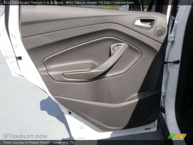White Platinum Metallic Tri-Coat / Charcoal Black 2013 Ford Escape Titanium 2.0L EcoBoost