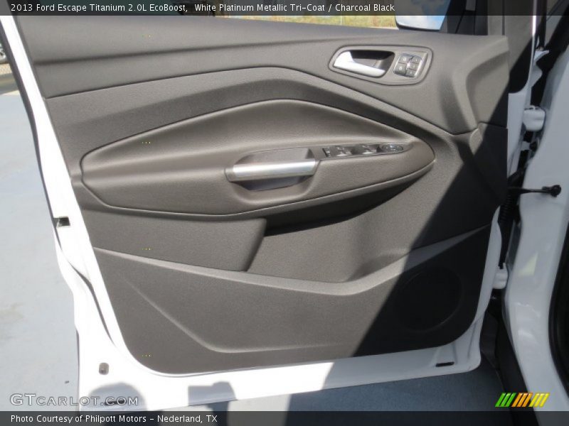 White Platinum Metallic Tri-Coat / Charcoal Black 2013 Ford Escape Titanium 2.0L EcoBoost