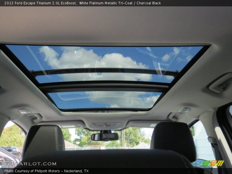 White Platinum Metallic Tri-Coat / Charcoal Black 2013 Ford Escape Titanium 2.0L EcoBoost