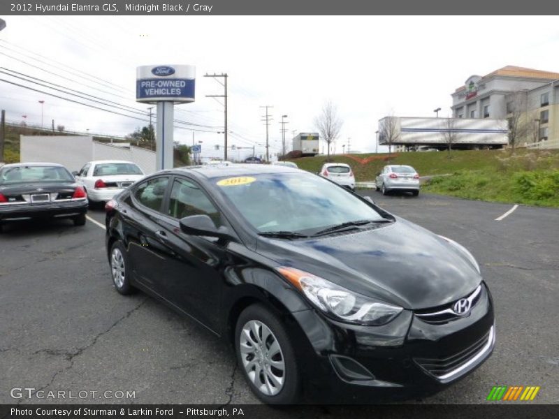 Midnight Black / Gray 2012 Hyundai Elantra GLS