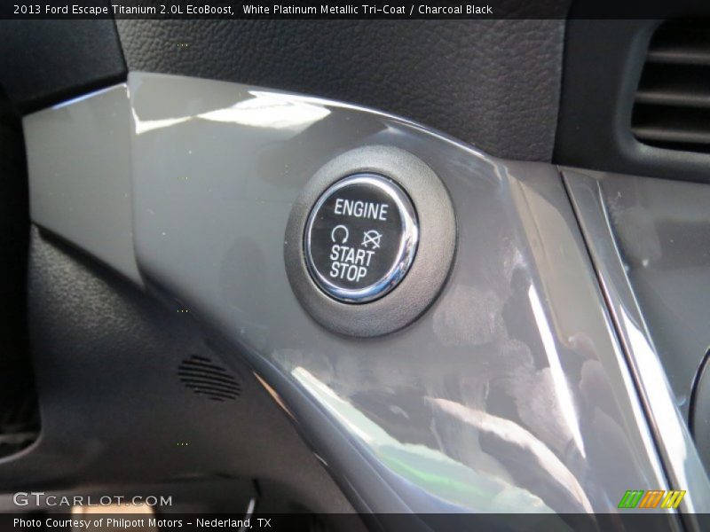 White Platinum Metallic Tri-Coat / Charcoal Black 2013 Ford Escape Titanium 2.0L EcoBoost