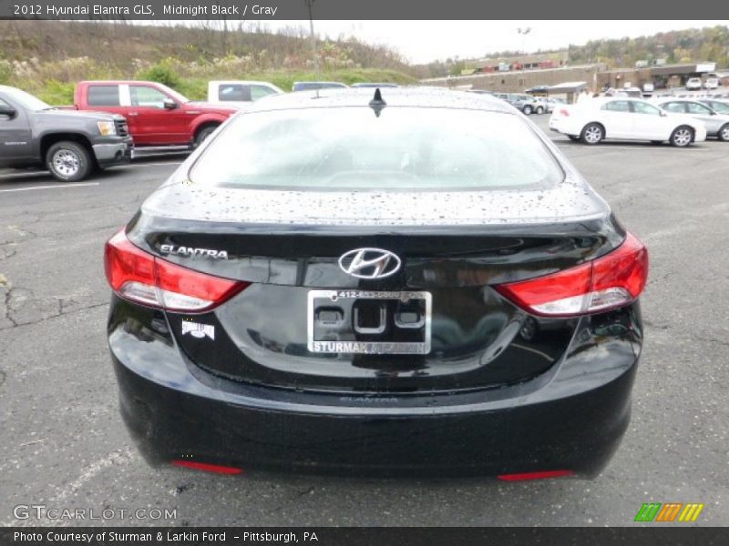 Midnight Black / Gray 2012 Hyundai Elantra GLS