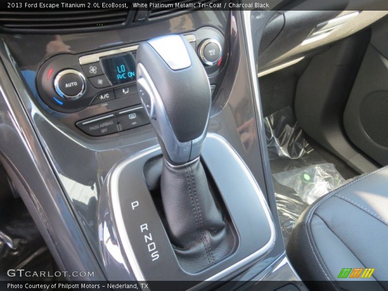 White Platinum Metallic Tri-Coat / Charcoal Black 2013 Ford Escape Titanium 2.0L EcoBoost