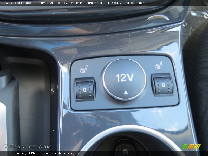 White Platinum Metallic Tri-Coat / Charcoal Black 2013 Ford Escape Titanium 2.0L EcoBoost