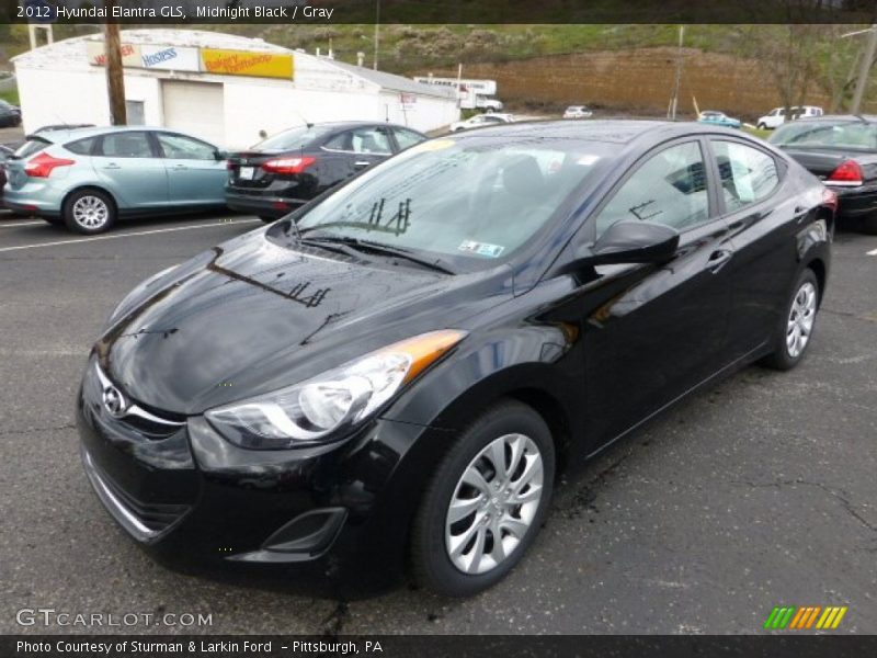 Midnight Black / Gray 2012 Hyundai Elantra GLS