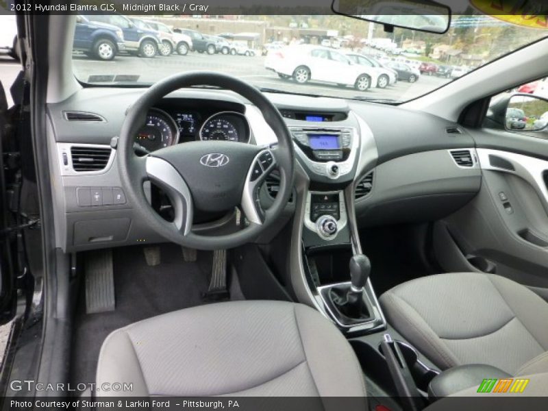 Midnight Black / Gray 2012 Hyundai Elantra GLS
