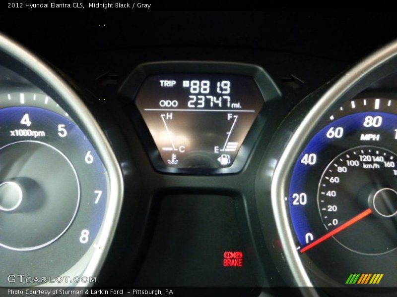 Midnight Black / Gray 2012 Hyundai Elantra GLS