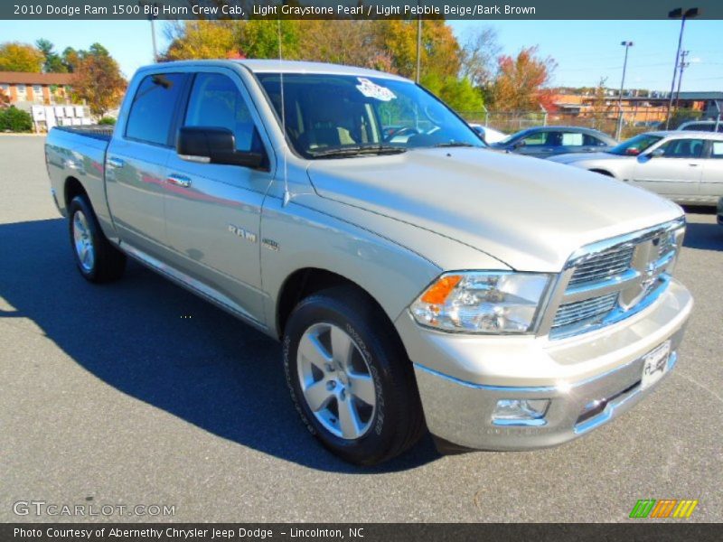 Light Graystone Pearl / Light Pebble Beige/Bark Brown 2010 Dodge Ram 1500 Big Horn Crew Cab