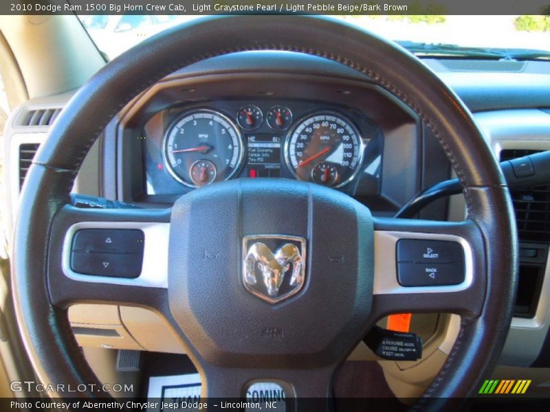 Light Graystone Pearl / Light Pebble Beige/Bark Brown 2010 Dodge Ram 1500 Big Horn Crew Cab