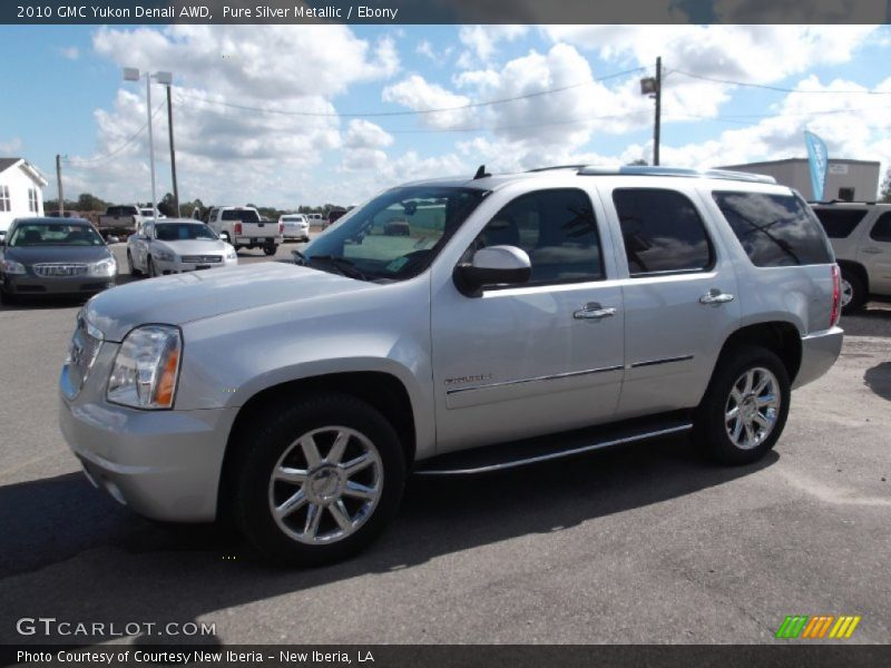 Pure Silver Metallic / Ebony 2010 GMC Yukon Denali AWD