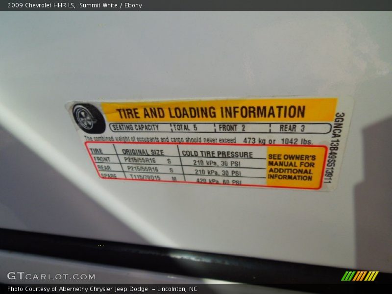 Summit White / Ebony 2009 Chevrolet HHR LS