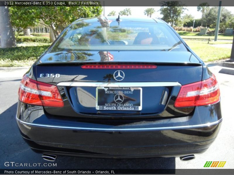 Black / Red/Black 2012 Mercedes-Benz E 350 Coupe