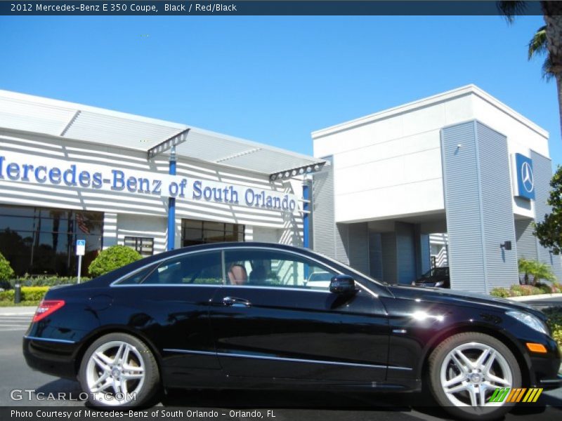 Black / Red/Black 2012 Mercedes-Benz E 350 Coupe