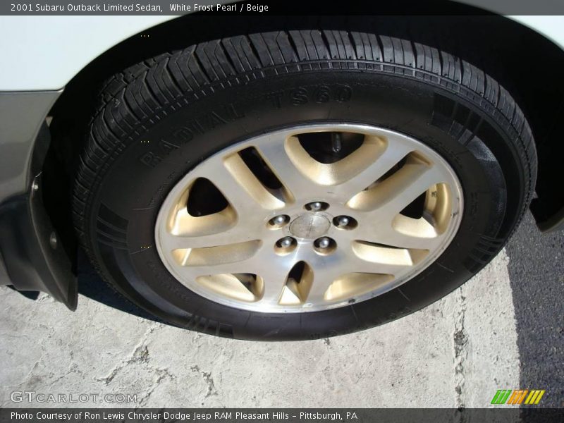 White Frost Pearl / Beige 2001 Subaru Outback Limited Sedan