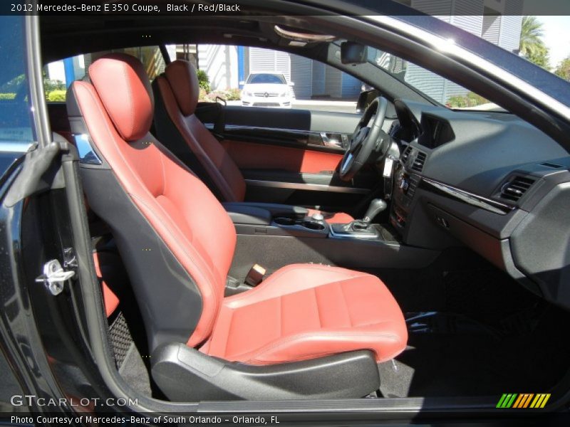 Black / Red/Black 2012 Mercedes-Benz E 350 Coupe