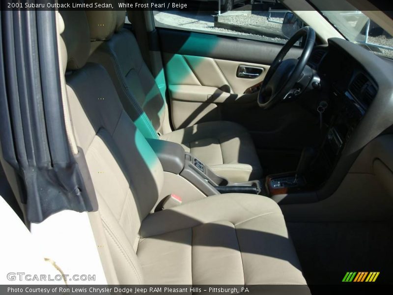 White Frost Pearl / Beige 2001 Subaru Outback Limited Sedan