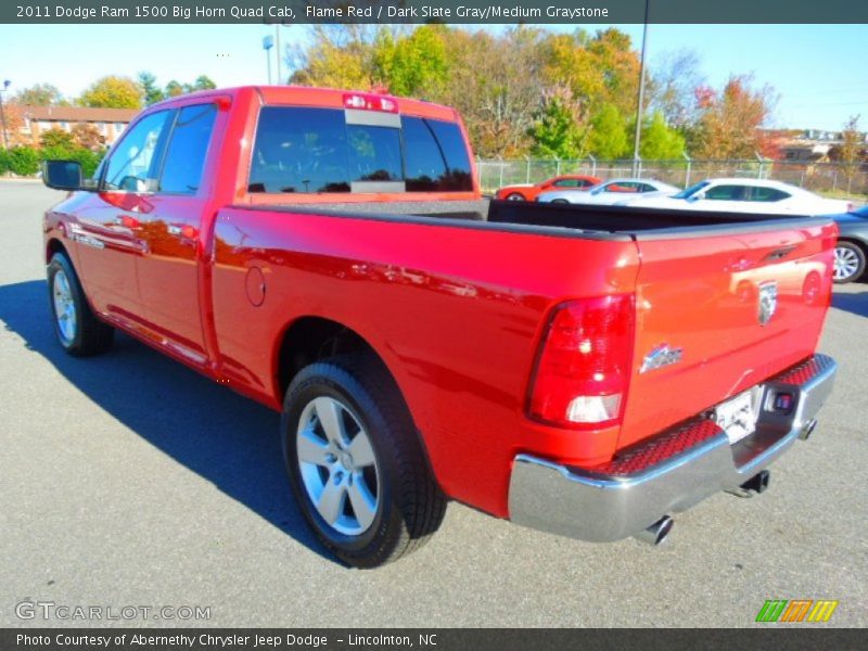 Flame Red / Dark Slate Gray/Medium Graystone 2011 Dodge Ram 1500 Big Horn Quad Cab