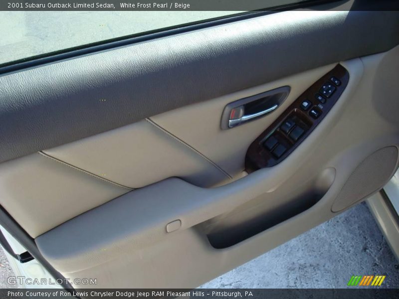 White Frost Pearl / Beige 2001 Subaru Outback Limited Sedan