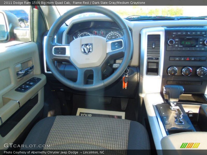 Flame Red / Dark Slate Gray/Medium Graystone 2011 Dodge Ram 1500 Big Horn Quad Cab