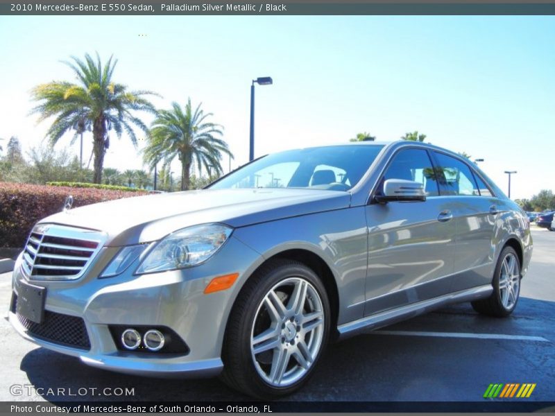 Palladium Silver Metallic / Black 2010 Mercedes-Benz E 550 Sedan