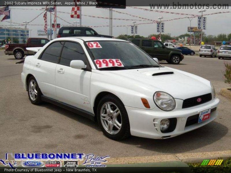 Aspen White / Black 2002 Subaru Impreza WRX Sedan