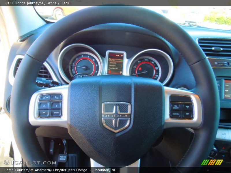 White / Black 2013 Dodge Journey SE