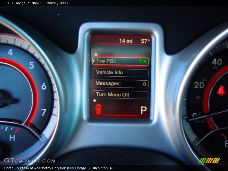 White / Black 2013 Dodge Journey SE