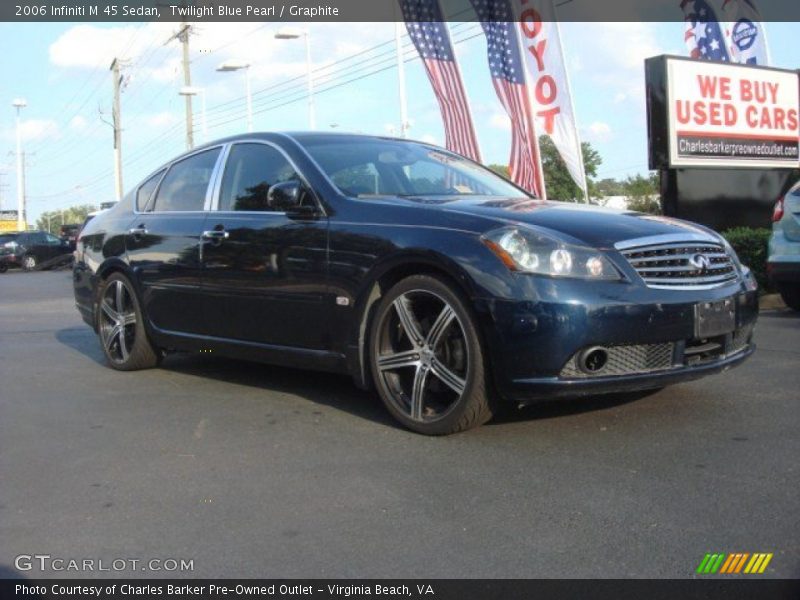Twilight Blue Pearl / Graphite 2006 Infiniti M 45 Sedan