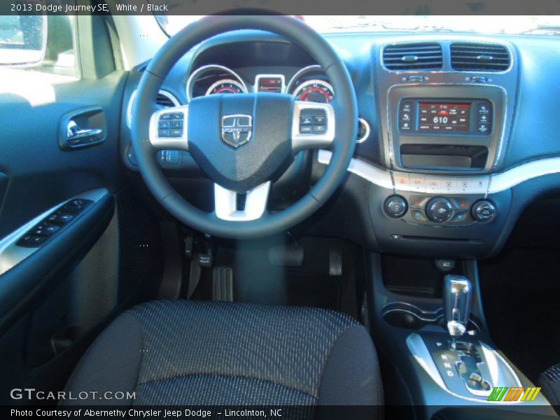 White / Black 2013 Dodge Journey SE