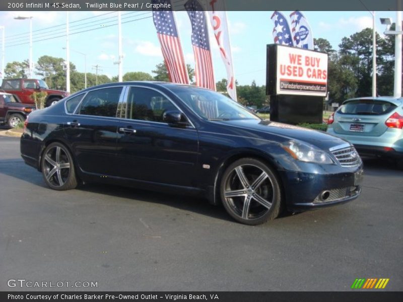 Twilight Blue Pearl / Graphite 2006 Infiniti M 45 Sedan