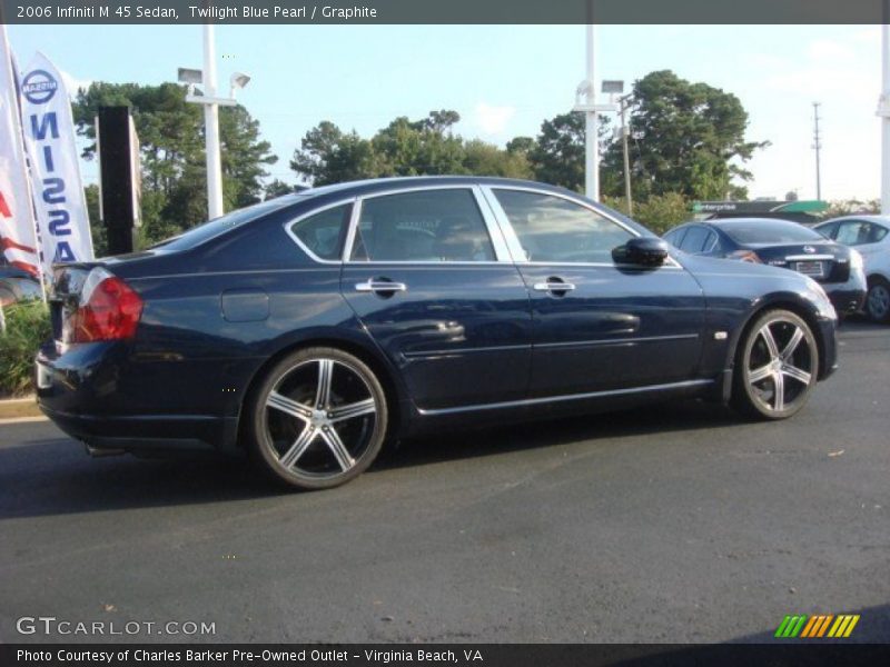 Twilight Blue Pearl / Graphite 2006 Infiniti M 45 Sedan