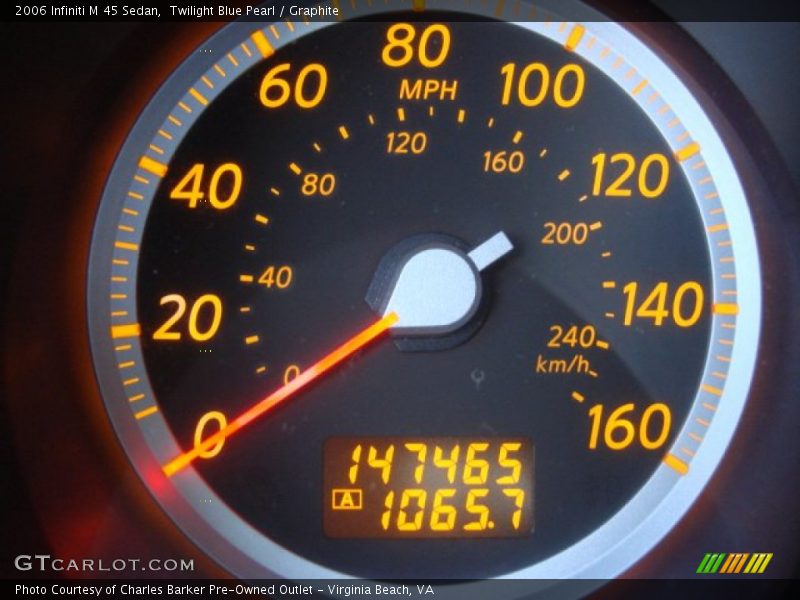 Twilight Blue Pearl / Graphite 2006 Infiniti M 45 Sedan