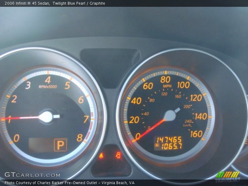 Twilight Blue Pearl / Graphite 2006 Infiniti M 45 Sedan