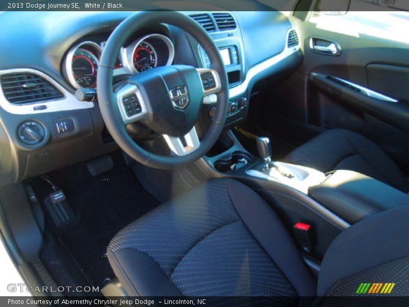 White / Black 2013 Dodge Journey SE