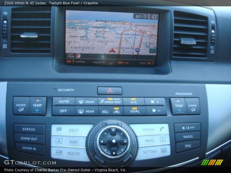 Twilight Blue Pearl / Graphite 2006 Infiniti M 45 Sedan