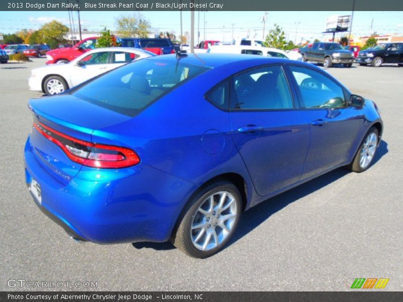 Blue Streak Pearl Coat / Black/Light Diesel Gray 2013 Dodge Dart Rallye