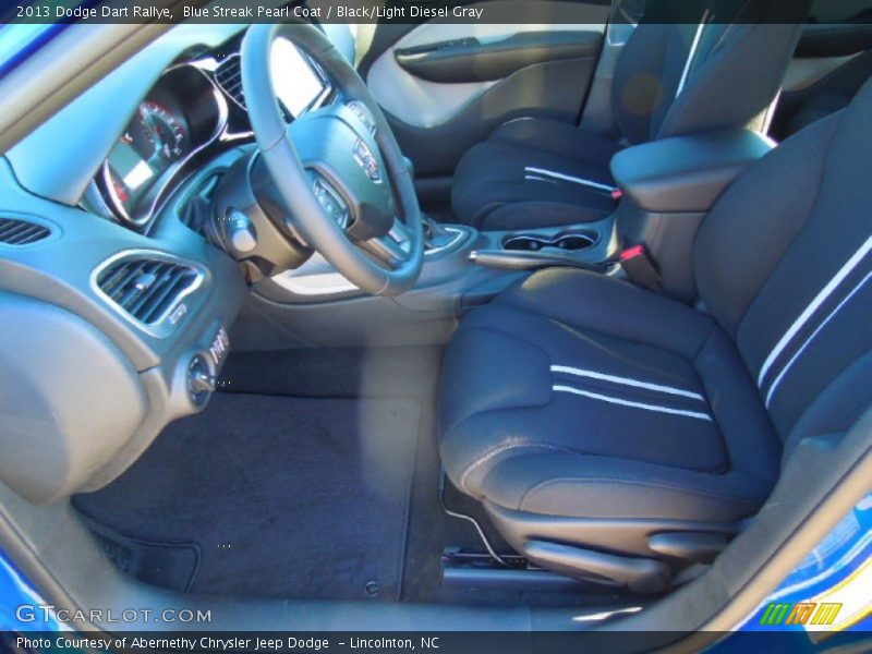 Blue Streak Pearl Coat / Black/Light Diesel Gray 2013 Dodge Dart Rallye