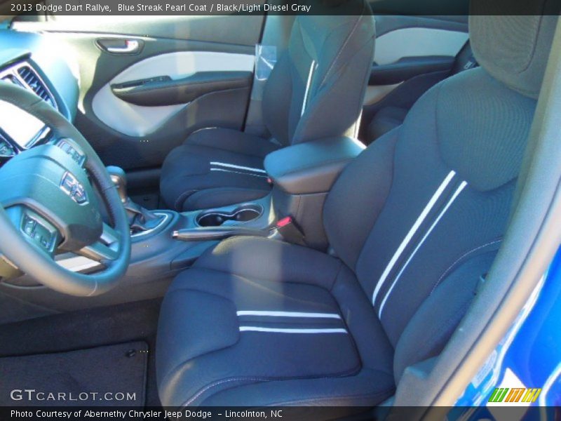 Blue Streak Pearl Coat / Black/Light Diesel Gray 2013 Dodge Dart Rallye
