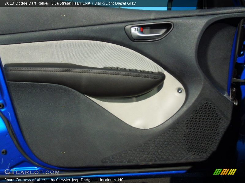 Blue Streak Pearl Coat / Black/Light Diesel Gray 2013 Dodge Dart Rallye