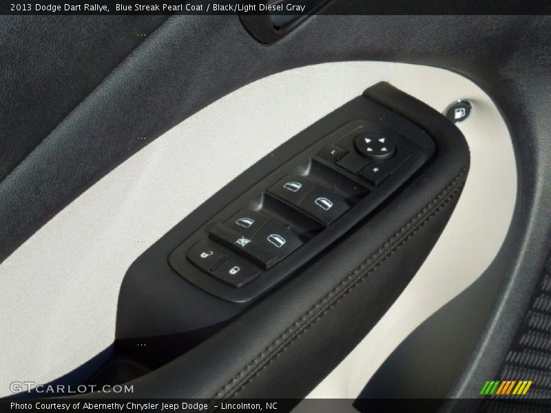 Blue Streak Pearl Coat / Black/Light Diesel Gray 2013 Dodge Dart Rallye