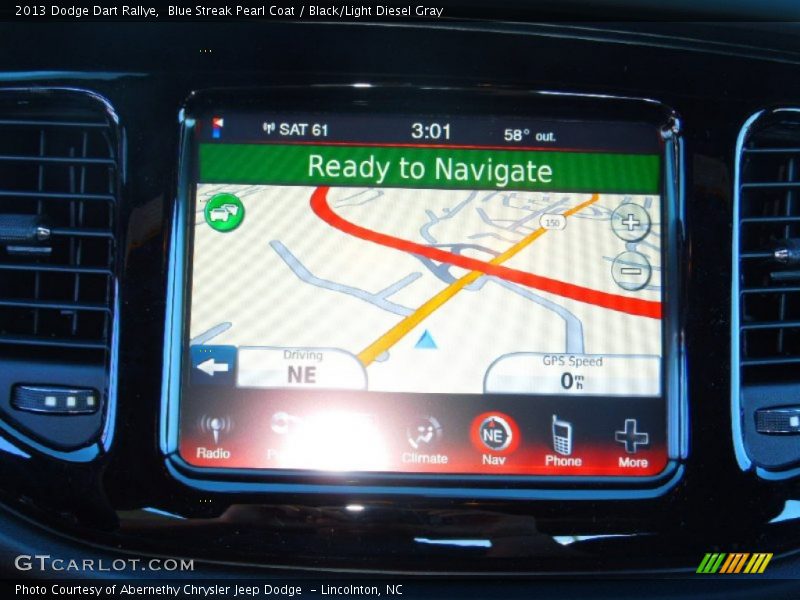 Blue Streak Pearl Coat / Black/Light Diesel Gray 2013 Dodge Dart Rallye