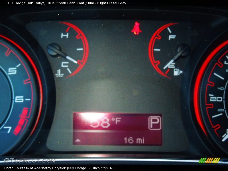 Blue Streak Pearl Coat / Black/Light Diesel Gray 2013 Dodge Dart Rallye